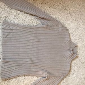 Giorgio Armani ribbed mock turtleneck in Ecru